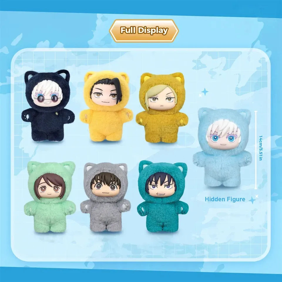 EAKI Jujutsu Kaisen Cat Ear Plush Keychains Blind Box