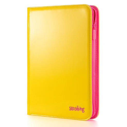 Coral Binder Series PU Leather Zipper 9-Pocket Coral Yellow - Sanseking