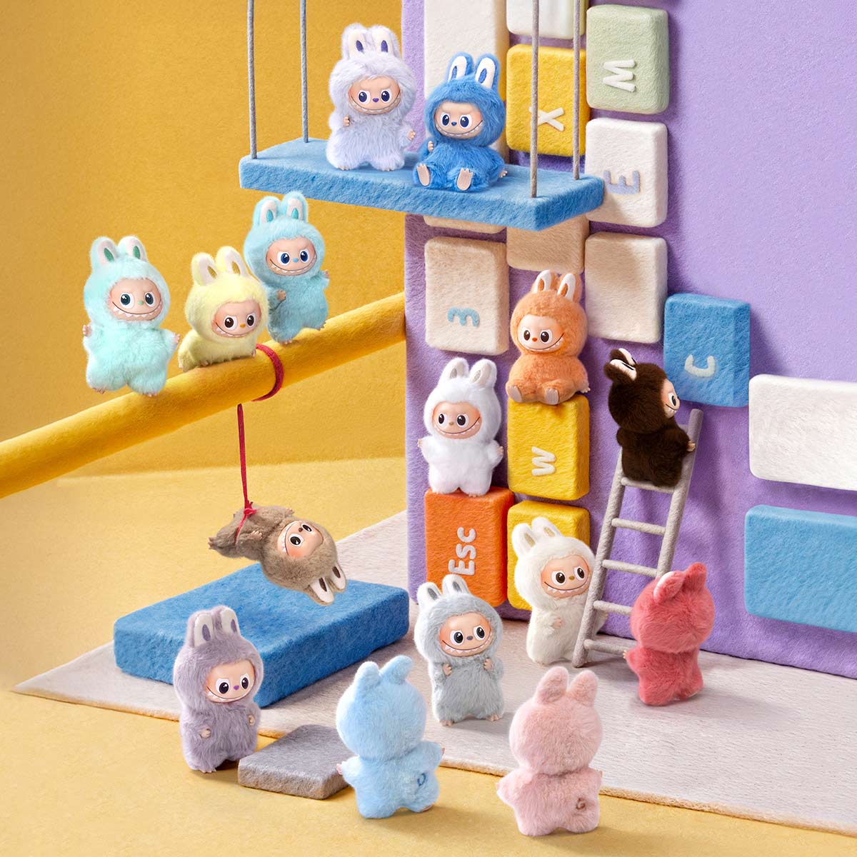 THE MONSTER PIN FOR LOVE SERIES - Vinyl Plush Pendant blind box [A-M]