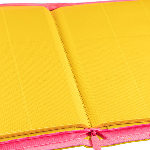 Coral Binder Series PU Leather Zipper 9-Pocket Coral Yellow - Sanseking