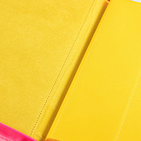 Coral Binder Series PU Leather Zipper 9-Pocket Coral Yellow - Sanseking