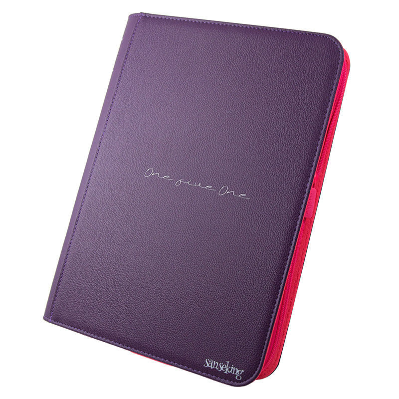 purple card binder 9-Pocket PU Card Binder