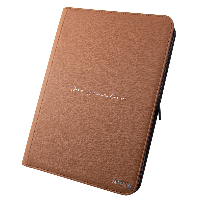 9-Pocket PU Card Binder - 151 Matte Tan/Brown