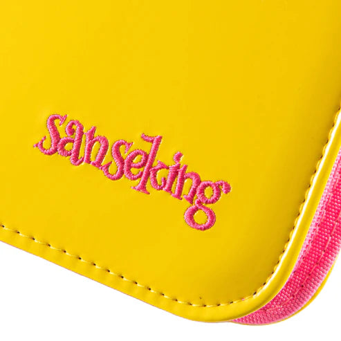 Coral Binder Series PU Leather Zipper 9-Pocket Coral Yellow - Sanseking