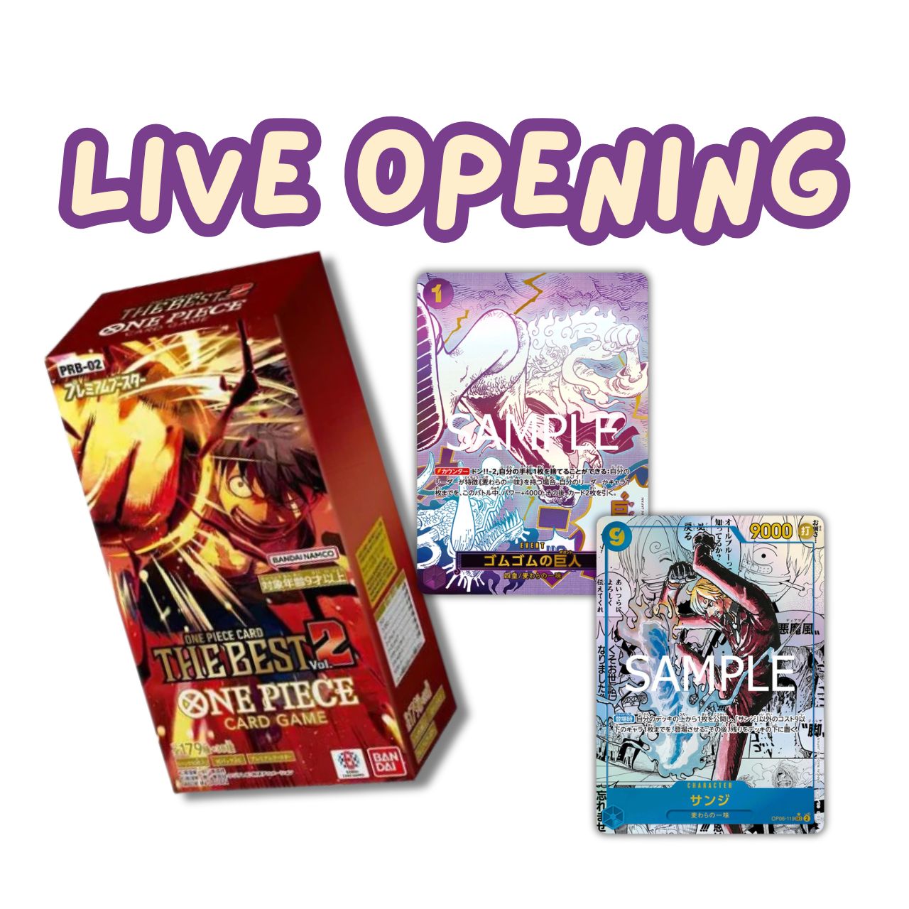 LIVE OPENING - Japanese PRB02 One Piece TCG booster Box