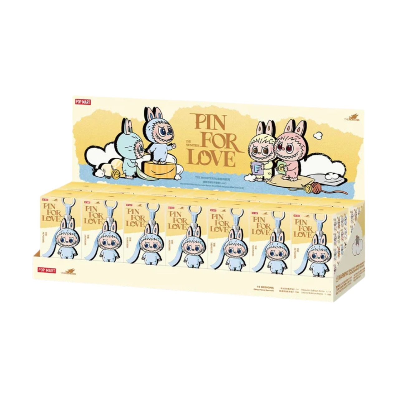 THE MONSTER PIN FOR LOVE SERIES - Vinyl Plush Pendant blind box [A-M]