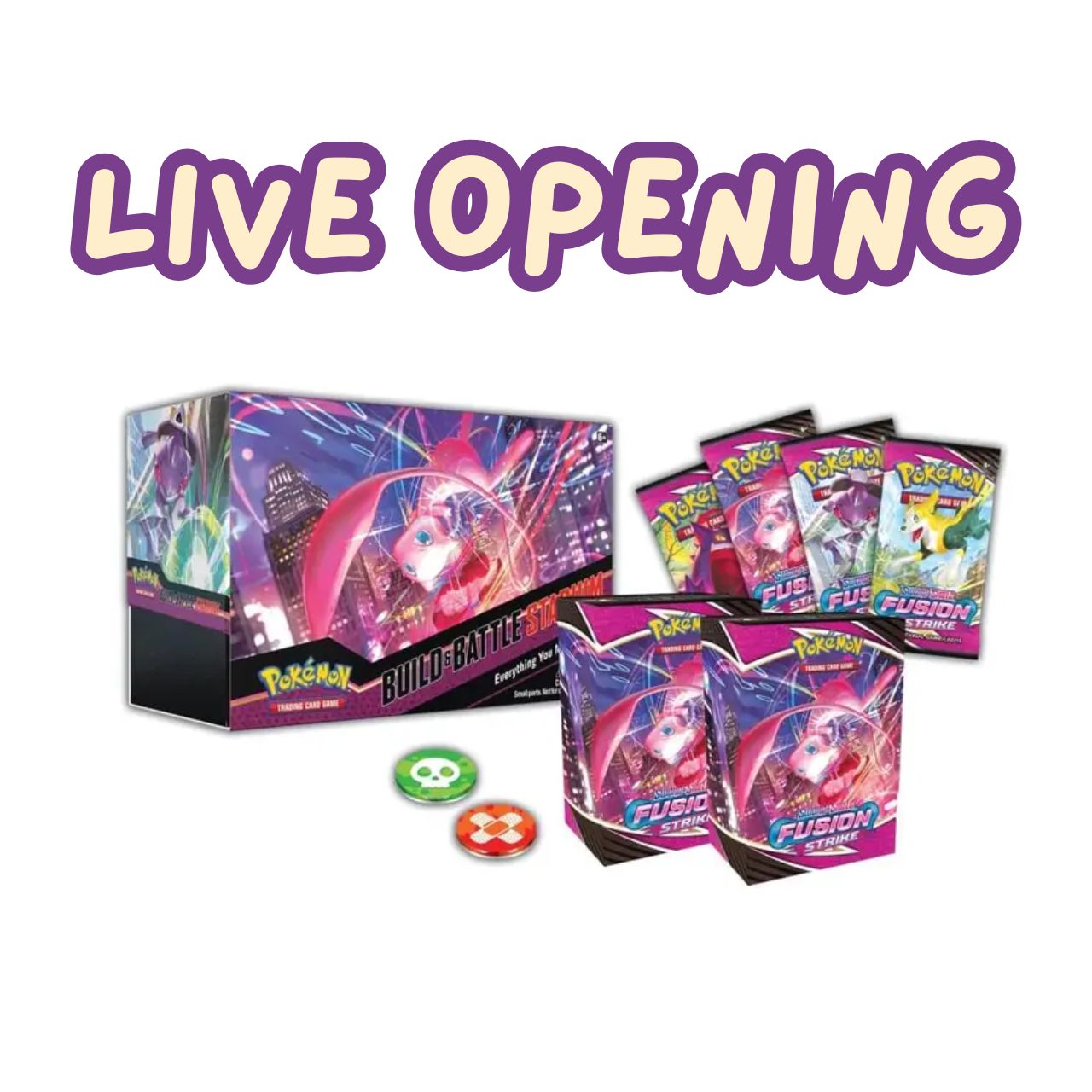 LIVE OPENING - Pokémon TCG: Sword & Shield Fusion Strike Build and Battle STADIUM