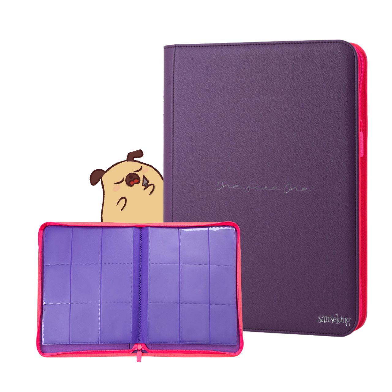 9-Pocket PU Card Binder - 151 Matte Purple