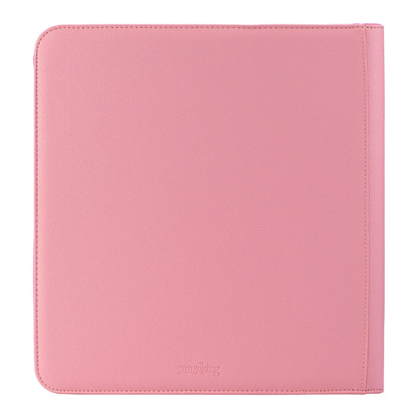 Pink Plaid 9 or 12 Pocket PU Binder