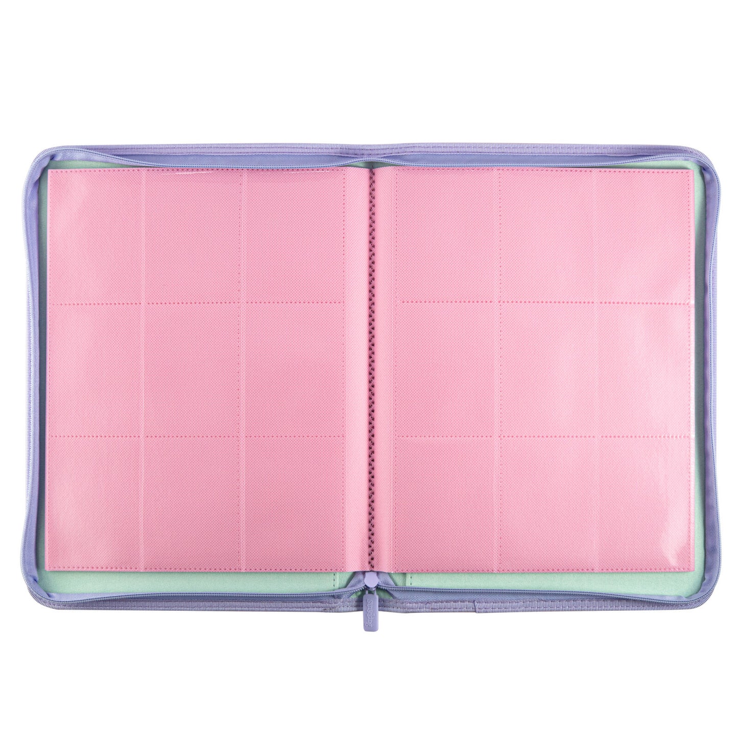 Coral Binder Series - PU Leather Zipper 9-Pocket Coral Pink - Sanseking