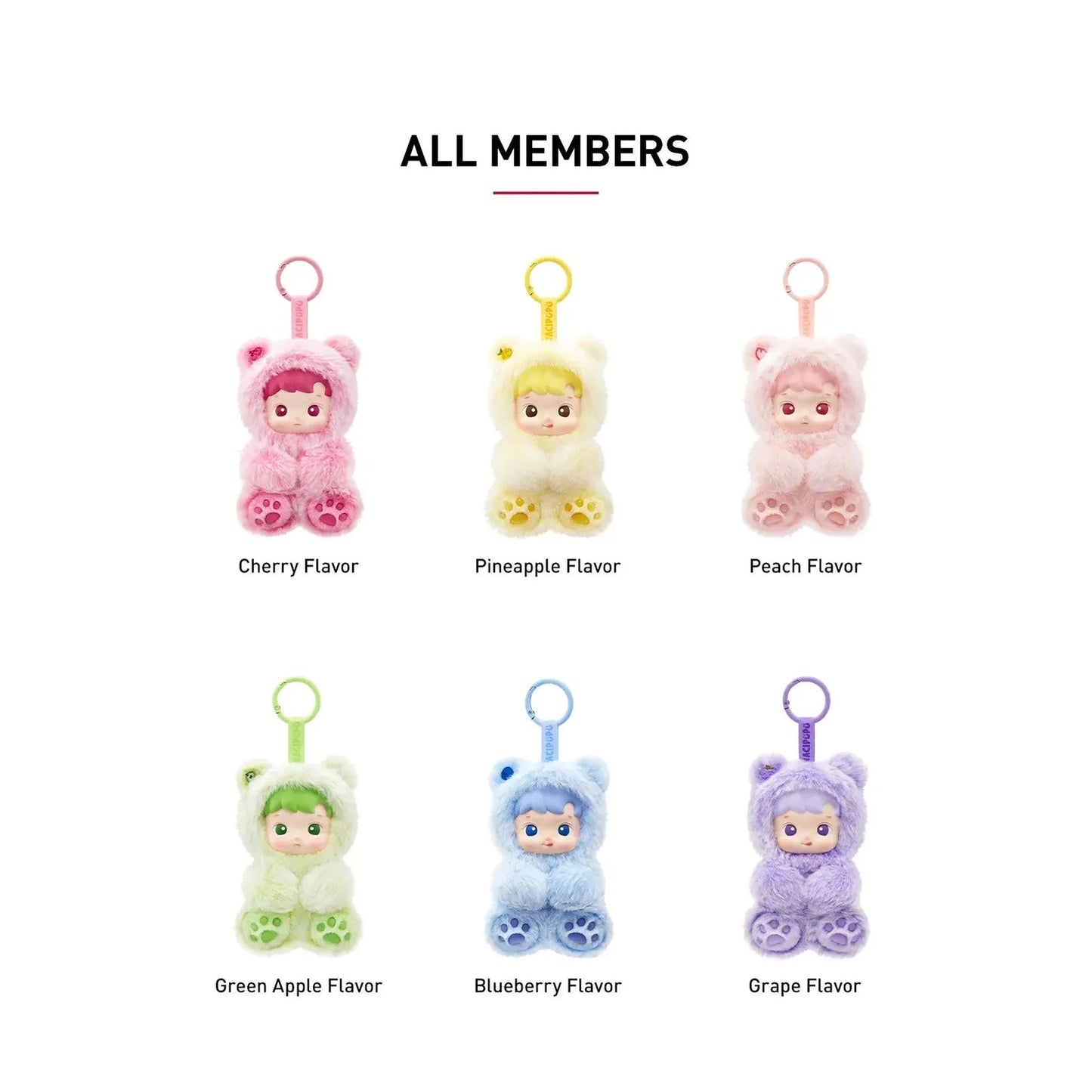 Hacipupu Gummy Bear Series Vinyl Plush Pendant Blind Box