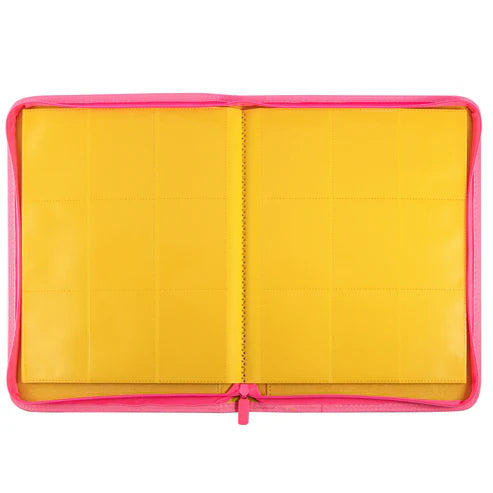 Coral Binder Series PU Leather Zipper 9-Pocket Coral Yellow - Sanseking