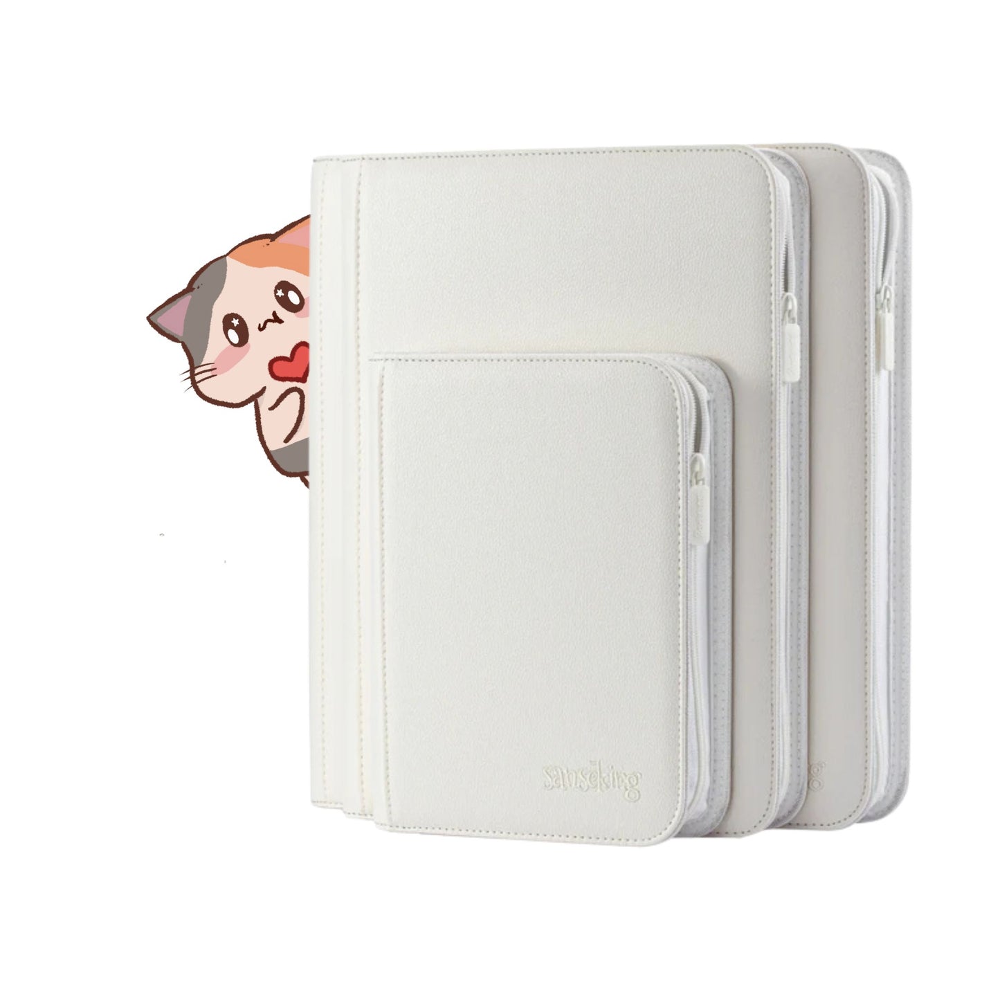 White Plaid 4/9/12-Pocket PU Binder uwumart